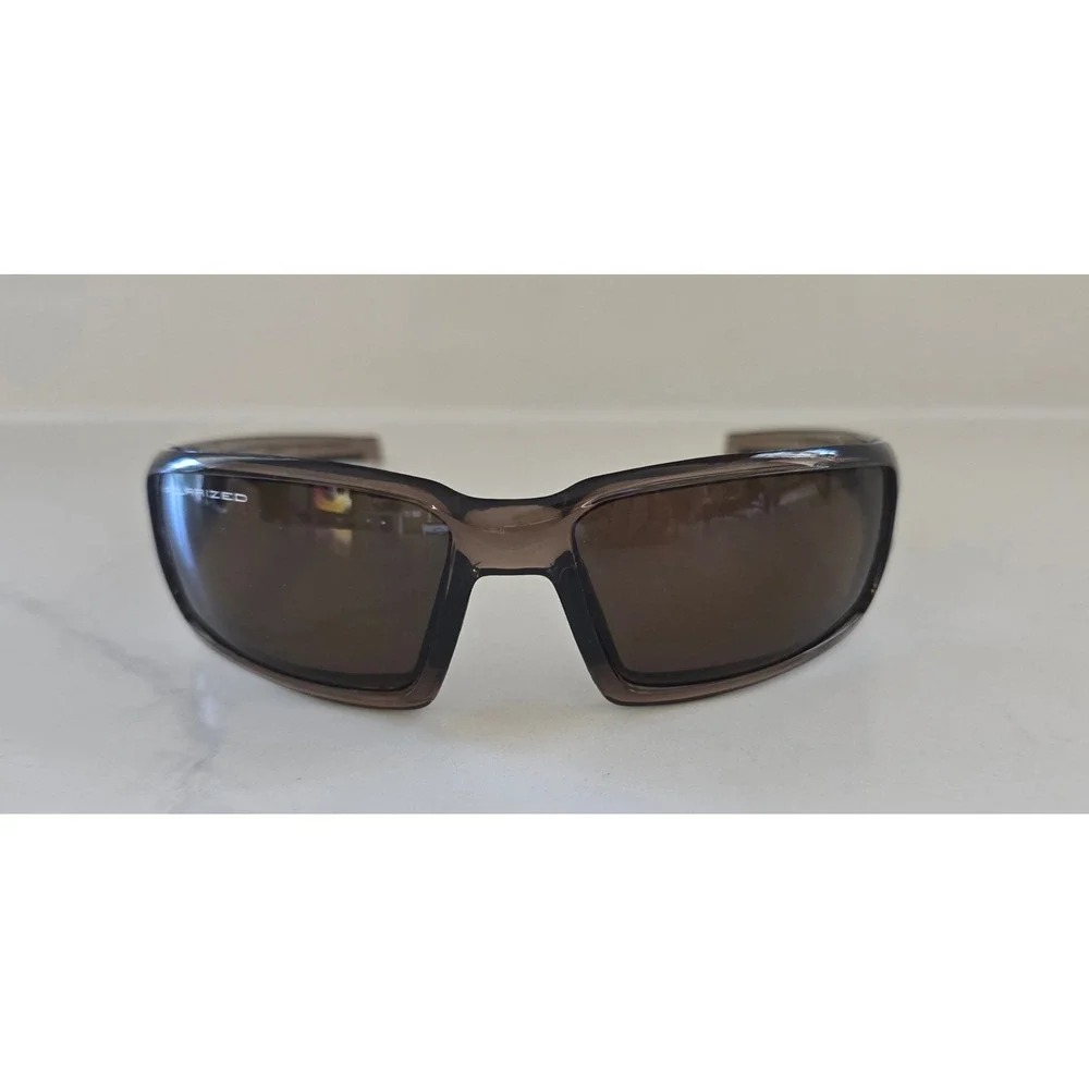 Uvex Hypershock Polarized Sunglasses Smoke Gray Wrap Around Sport Safety Glasses